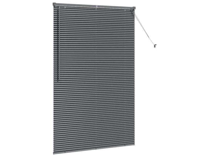 Store vénitien, store de fenêtre gris foncé 175 x 115 cm 25 mm aluminium cf47890 - Conforama E
