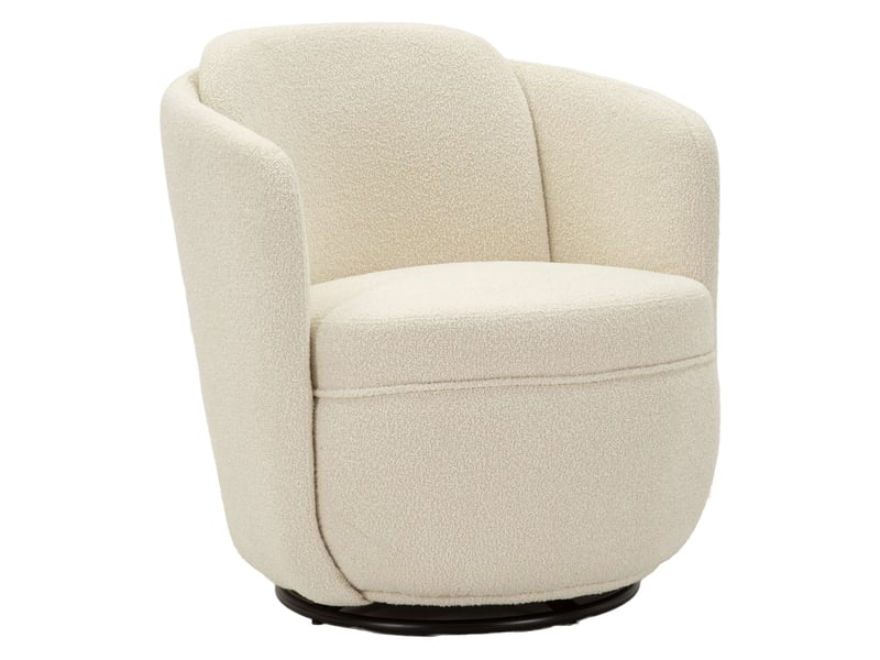  Fauteuil morond, chaise pivotante, 70x72x75h cm blanc crème Morond - Conforama A