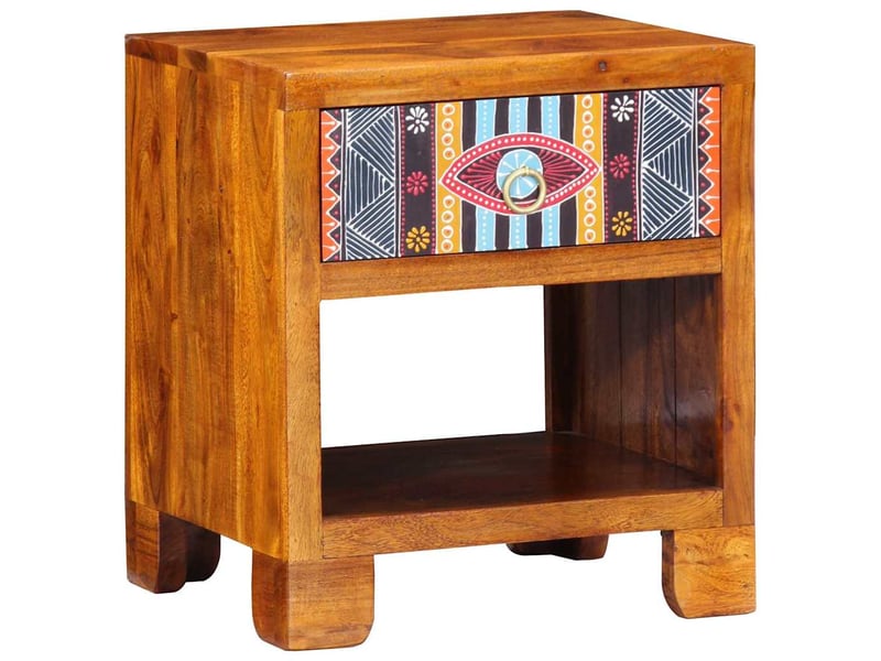  Buffet - bahut - meuble de rangement multicolore 40 x 35 x 45 cm bois d'acacia massif  - Conforama A