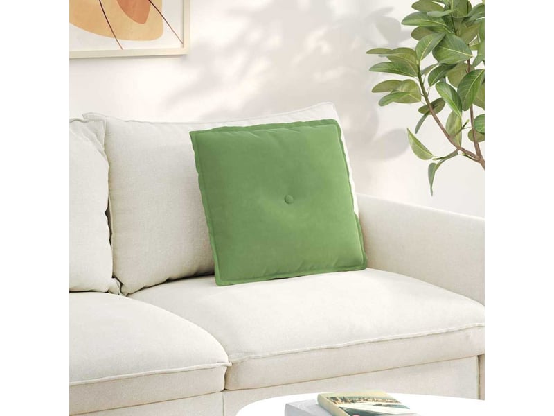 Coussin de dos, coussin de dossier vert clair 50 x 45 cm tissu en velours côtelé cf55061 - Conforama B
