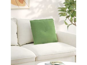 Coussin de dos, coussin de dossier vert clair 50 x 45 cm tissu en velours côtelé cf55061