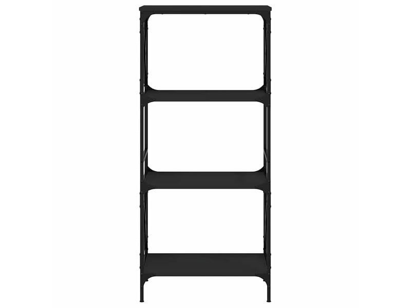  Bibliothèque à 4 niveaux, armoire à livres noir 59x35x132 cm bois d'ingénierie  - Conforama D