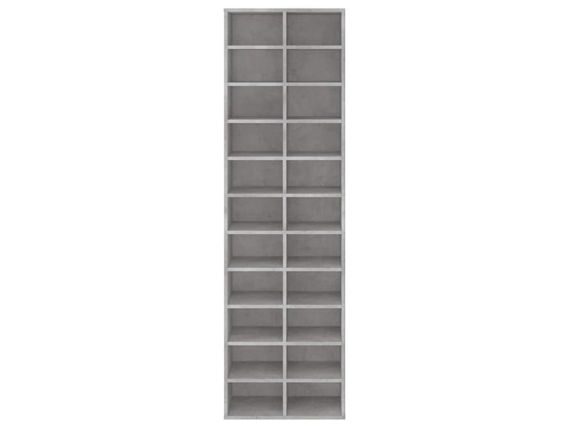  Meuble à chaussure, armoire à chaussures gris béton 54x34x183 cm bois d'ingénierie  - Conforama D