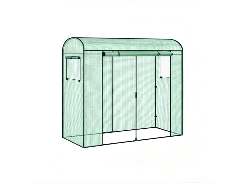  Serre de jardin 200x68x170 cm couverture en polyéthylène métal verte  - Conforama A