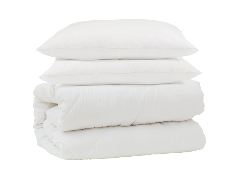  Ensemble de duvet avec oreiller 3 pièces - couette blanc microfibre  - Conforama A