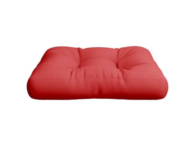  Coussin de palette, coussin de chaise, coussin de canapé rouge 58x58x10 cm tissu cf55440  - Conforama D