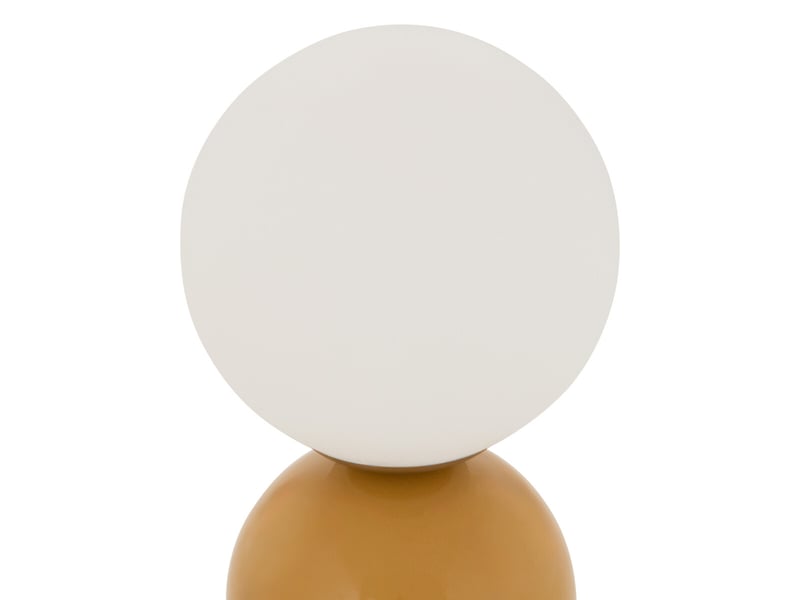  Lampe à poser avec globe opalin et base en acier 10x23 cm  - Conforama C