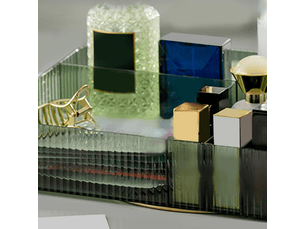 Organiseur de maquillage multi-compartiments en acrylique transparent, gain de place, pour bureau, pour cosmétiques