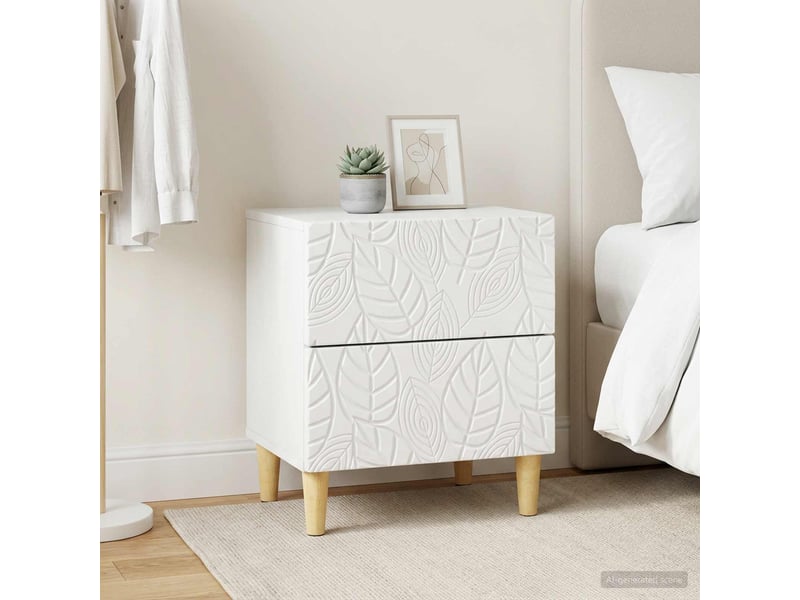 Table de chevet - cabinet de chevet - table de nuit 2 pc blanc 43 x 34,5 x 48 cm bois d'ingénierie - Conforama B