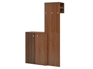 Vestiaire moderne compact avec rangement armoire à chaussures crochets tringle vêtements pour couloir nécessite perçage mural