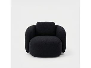 Fauteuil luna noir 3 places