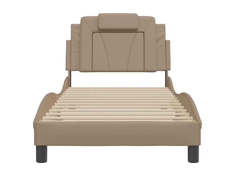  Lit adulte, lit simple, cadre de lit viana sans matelas cappuccino 80x200cm similicuir cf16674  - Conforama D