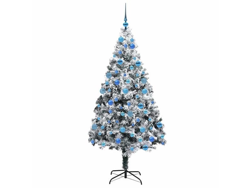  Sapin de noël - arbre de noël artificiel blanc 180 cm pvc, acier et plastique  - Conforama D