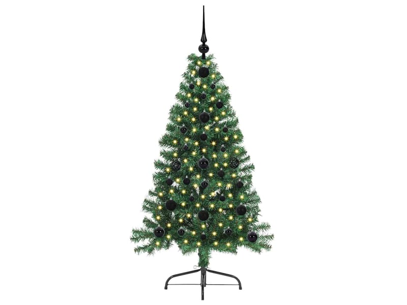  Sapin de noël - arbre de noël artificiel pré-éclairé vert 120 cm pvc  - Conforama C