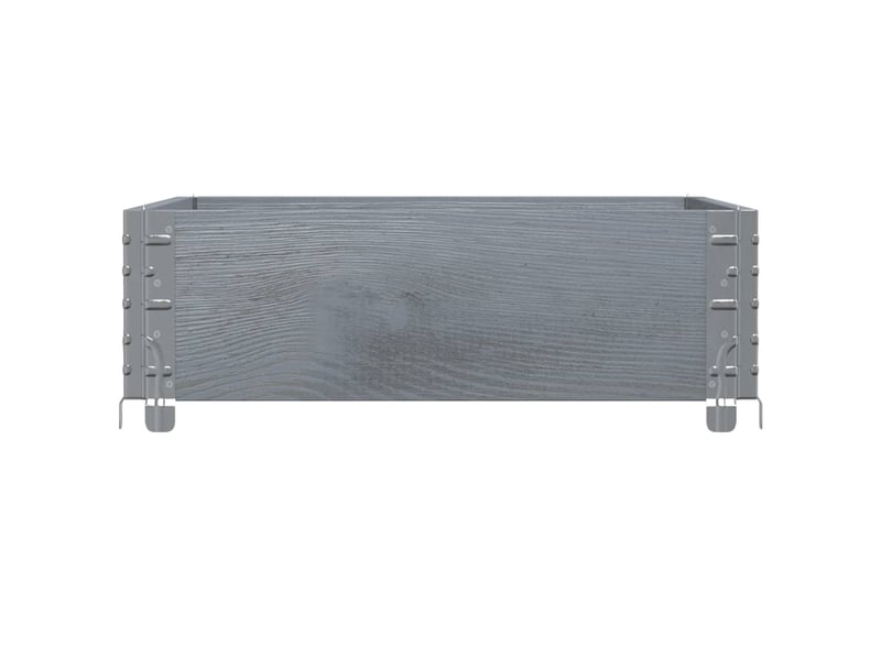  Jardinière - bac à fleurs gris 80x60 cm bois massif de pin  - Conforama D