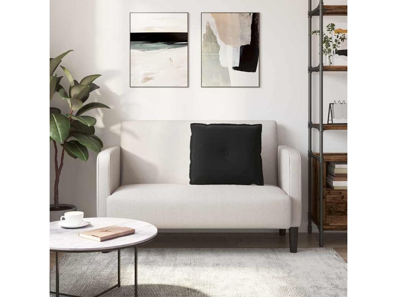 Coussin de dos, coussin de dossier noir 60 x 50 cm tissu en velours côtelé cf54848 - Conforama D