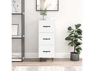 Buffet - bahut - meuble de rangement blanc 34,5x34x90 cm bois d'ingénierie