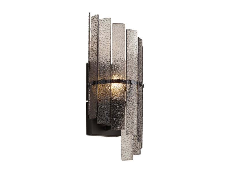  Design wandlamp zwart met smoke glas - versailles  - Conforama A