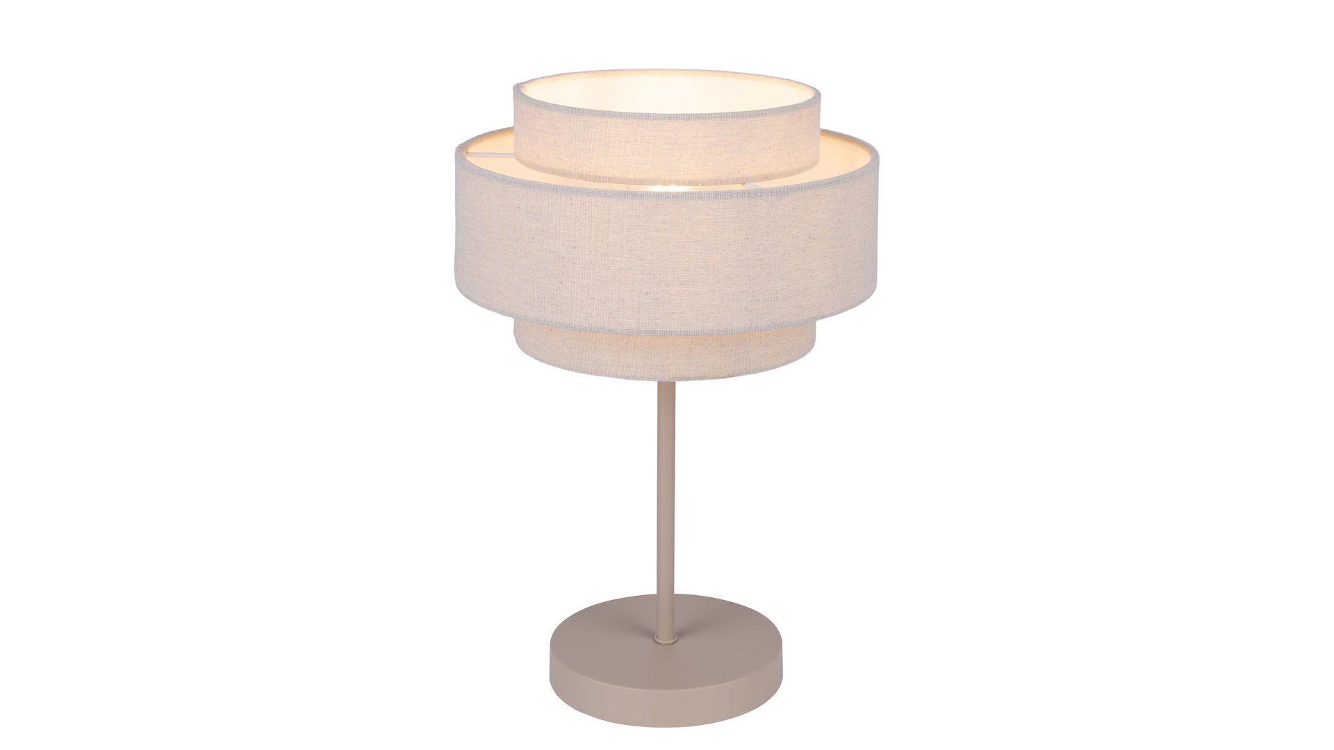 CONFORAMA Lampe Métal 38 cm beige CAMILLE