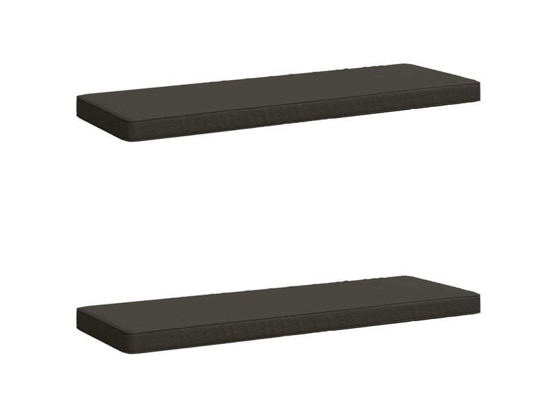  Lot de 2 coussins de banc, coussins d'assise vught 100 % polyester anthracite cf57751  - Conforama A