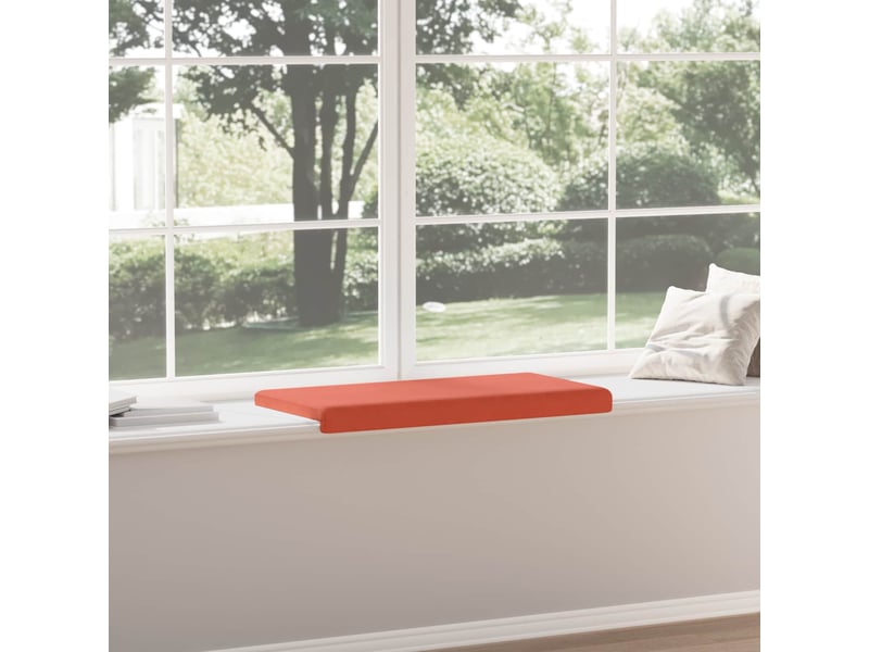  Coussin de banc, coussin d'assise, coussin de canapé velours côtelé rouge orange profondeur 35 cm cf53890  - Conforama D
