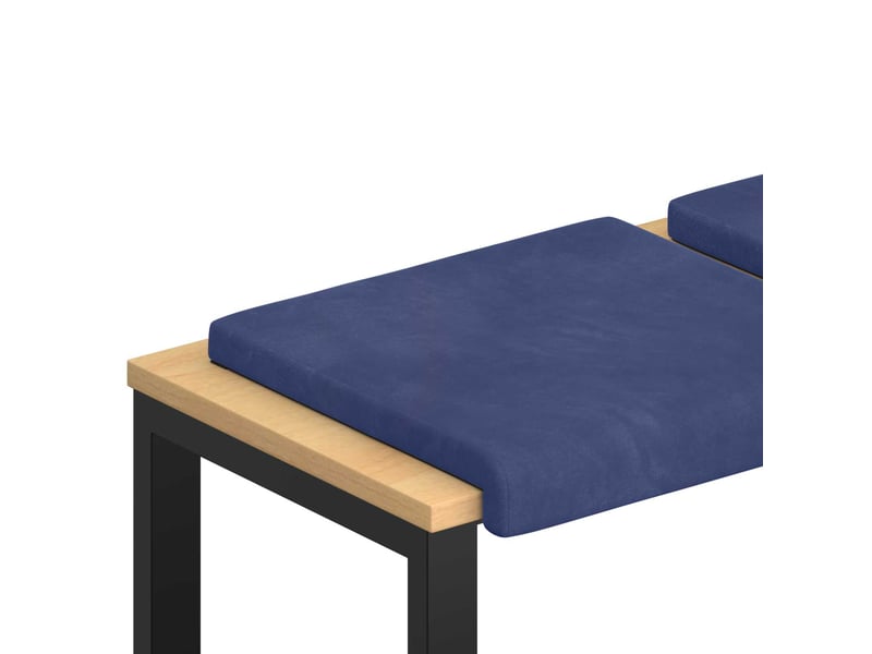  Lot de 4 coussins de banc, coussins d'assise, coussins pour chaisecanapé velours bleu police profondeur 35 cm cf52597  - Conforama A