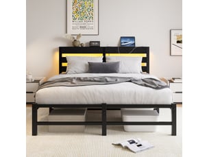 Lit 2 places 140x190 cm PHOEBE CAT coloris noir