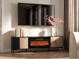 Meuble tv coloris noir 180 cm <strong></strong>  <strong></strong>
