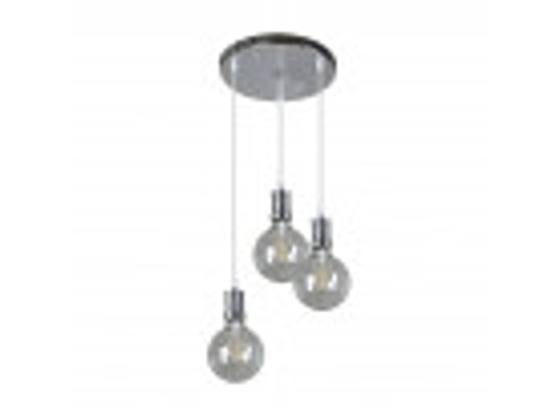  Fabrilamp prisco, lampe, moderne, 3 x e27, chromé, 36-118 x 36 x 36 cm 167183020 - Conforama B