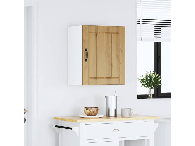 Armoire murale de cuisine lucca chêne artisanal bois ingénierie shl1730 - Conforama B