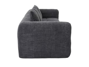 Canapé d'angle, canapé modulable – avec accoudoirs, 260 x 94,5 x 80 cm, mousse haute densité, en velours, gris foncé