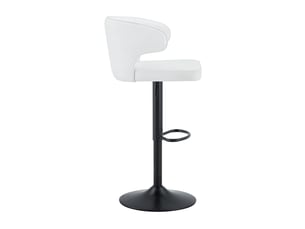 tabouret de bar assise réglable en hauteur PANGIVO W3658P438275 - blanc