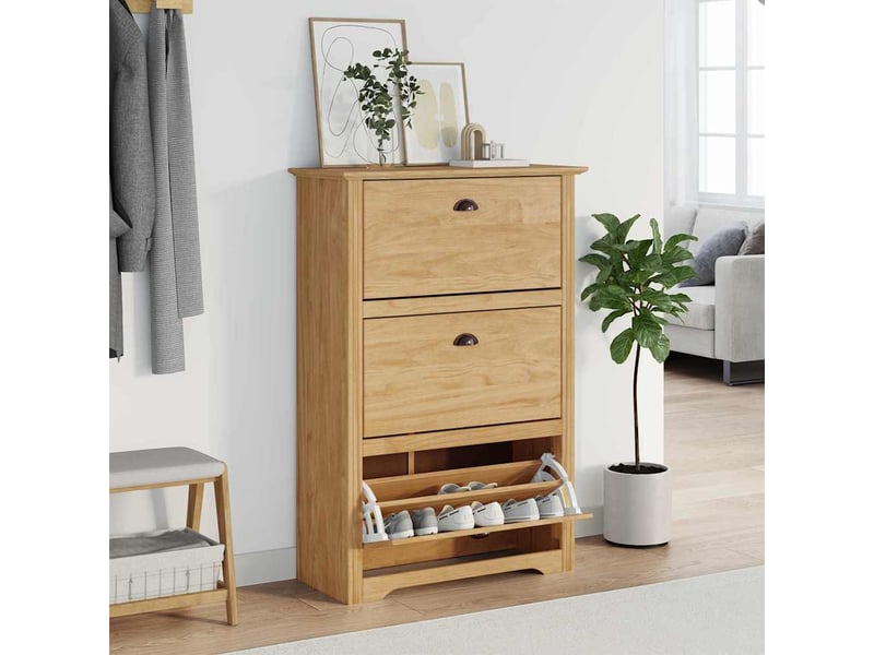  Meuble à chaussures, rack à chaussures bodo 80x35x118 cm bois d'ingénierie  - Conforama B