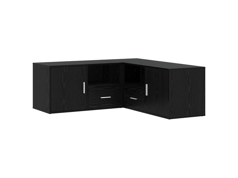  Meuble d'angle chêne noir 200x40x45 cm bois d'ingénierie  - Conforama E