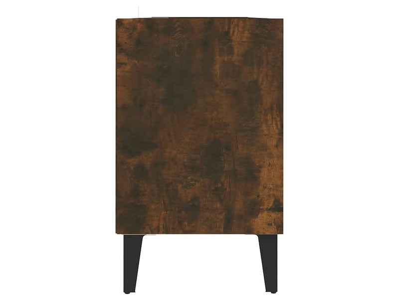  Meuble tv - banc tv - meuble de rangement avec pieds en métal chêne fumé 103,5x30x50 cm  - Conforama E