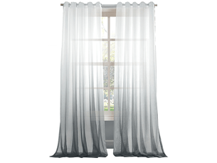 Lot de 2 voilages dégradés blancs et gris – 132x243 cm
