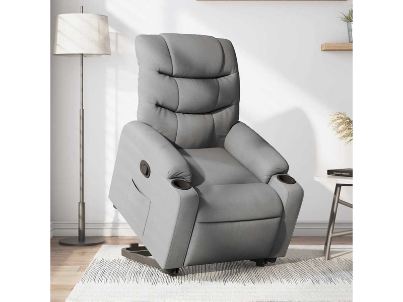  Fauteuil inclinable, fauteuil salon gris clair tissu shl11839  - Conforama B
