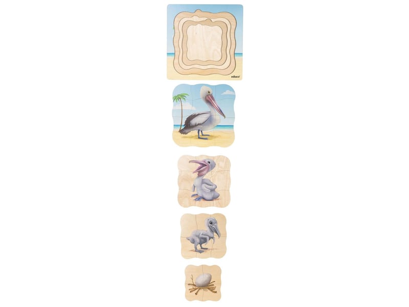  Educo sur la plage - le pélican pousse  31 pièces de puzzle 8719924064747 - Conforama B