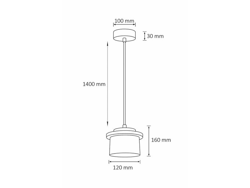  Suspension design en travertin et bois effet noyer iris  - Conforama C