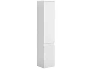 Meuble colonne rangement salle de bain 2 placards 3 étagères réglables style contemporain 30 x 28 x 152,5 cm blanc