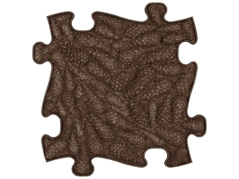  Tapis sensoriel muffik ensemble eco - 6 pièces, marron MFK-024 - Conforama C