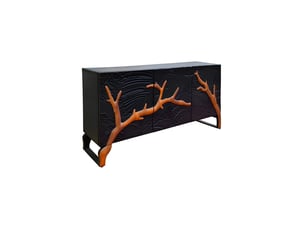 Buffet 3 porte(s) MEUBLORAMA - 160 cm coloris noir