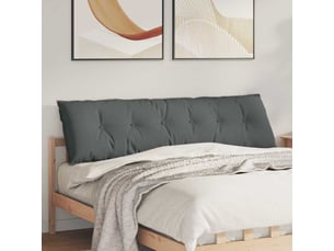 Coussin de dos, coussin de dossier gris foncé 180 x 19 x 50 cm tissu cf54707