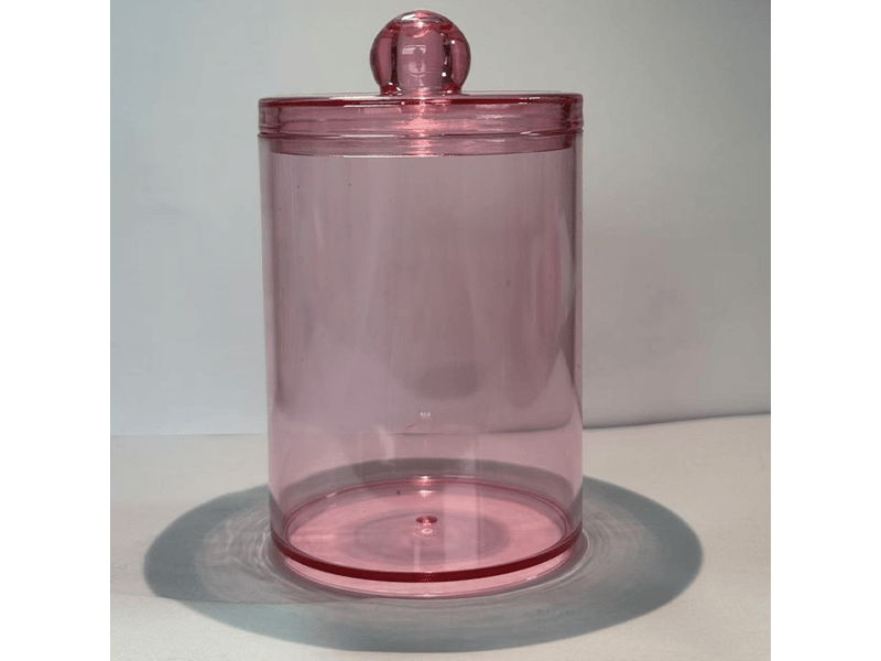 Lot de 3 pots distributeurs de cotons-tiges pour salle de bain - support en plastique rose pour cotons-tiges, disques de coton et cure-dents - Conforama D
