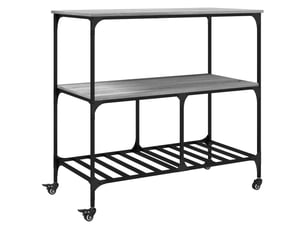 Desserte de cuisine, chariot de rangement sonoma gris 100x50x95 cm bois d'ingénierie