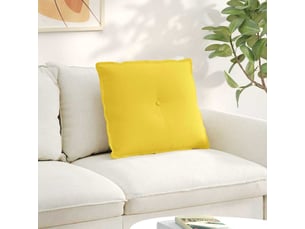 Coussin de dos, coussin de dossier jaune clair 60 x 19 x 50 cm tissu cf54787