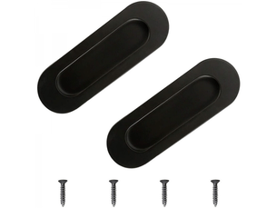Tirateur pour porte coulissante - tirateur pour meuble - acier inoxydable - 2 pièces - 120*40mm - noir