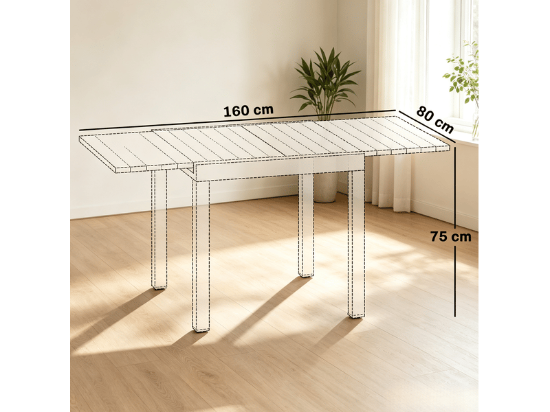  Table de jardin extensible en aluminium noir 80 à 160 cm, pour 4 à 6 personnes  - Conforama C