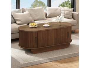 Table basse 100x50x42 cm - éclairage led - grand rangement - réglable en hauteur - mdf - usage quotidien - design moderne - table de salon - blanc