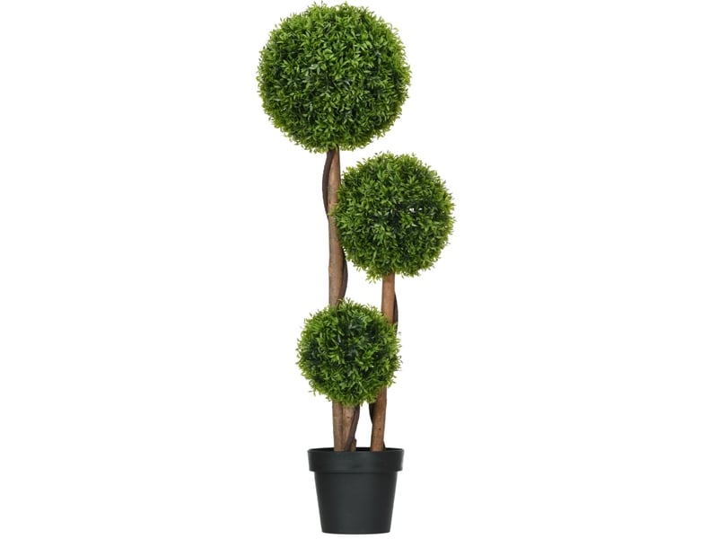  Buis artificiel 27x27x110 cm résistant aux uv vert  - Conforama A